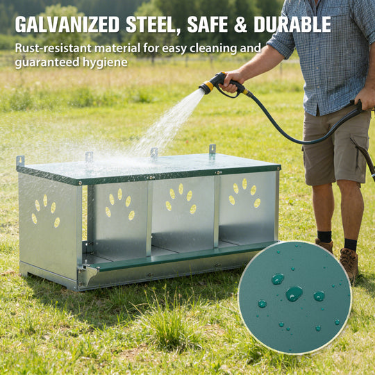 COOS BAY Metal Chicken Nesting Box, Green