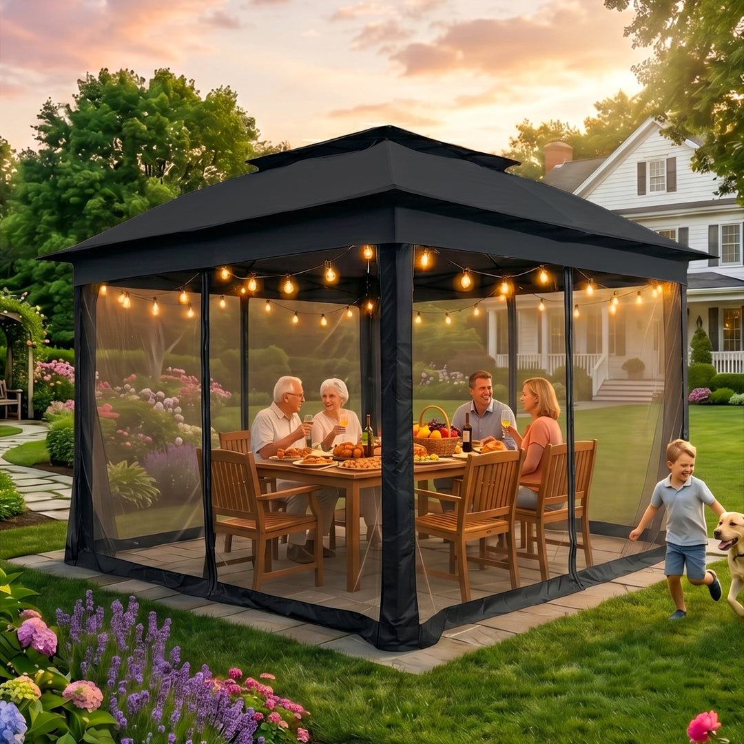 COOS BAY 11x11 Pop Up Gazebo with Mesh Netting
