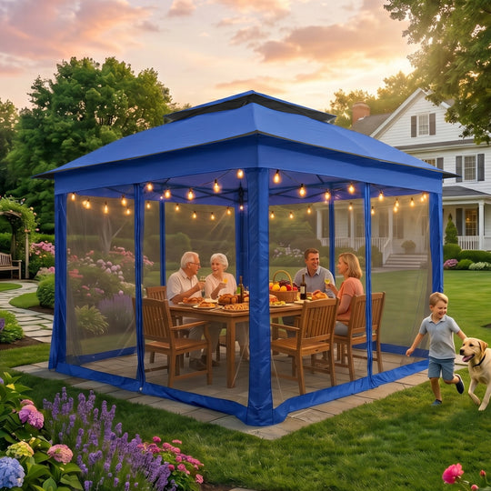 COOS BAY 11x11 Pop Up Gazebo with Mesh Netting