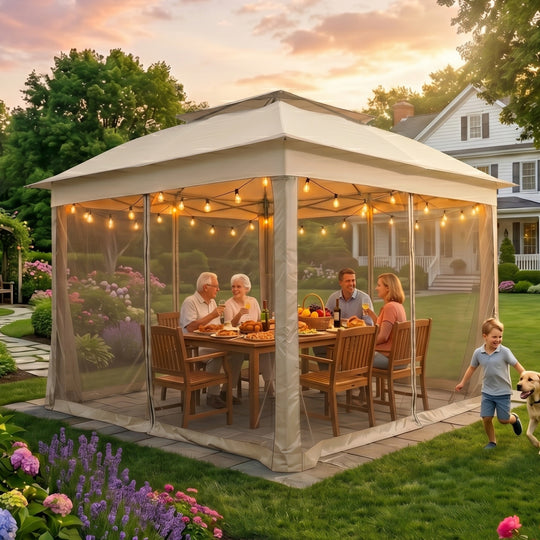 COOS BAY 11x11 Pop Up Gazebo with Mesh Netting