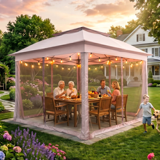 COOS BAY 11x11 Pop Up Gazebo with Mesh Netting