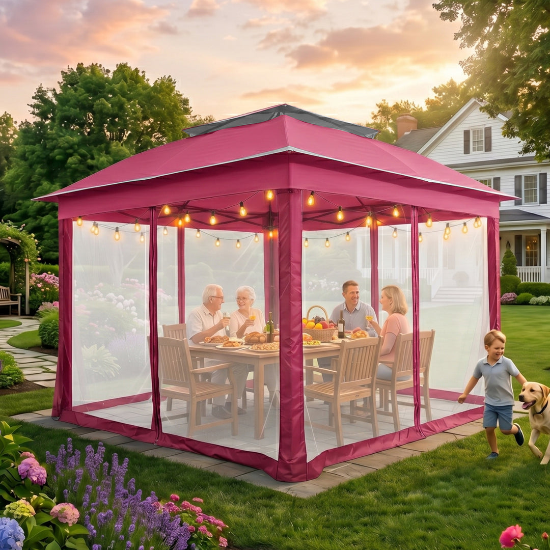 COOS BAY 11x11 Pop Up Gazebo with Mesh Netting