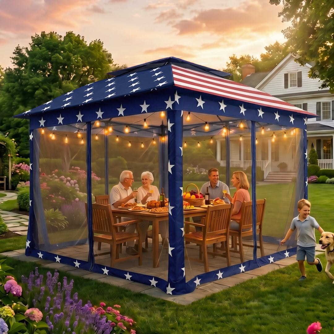 COOS BAY 11x11 Pop Up Gazebo with Mesh Netting