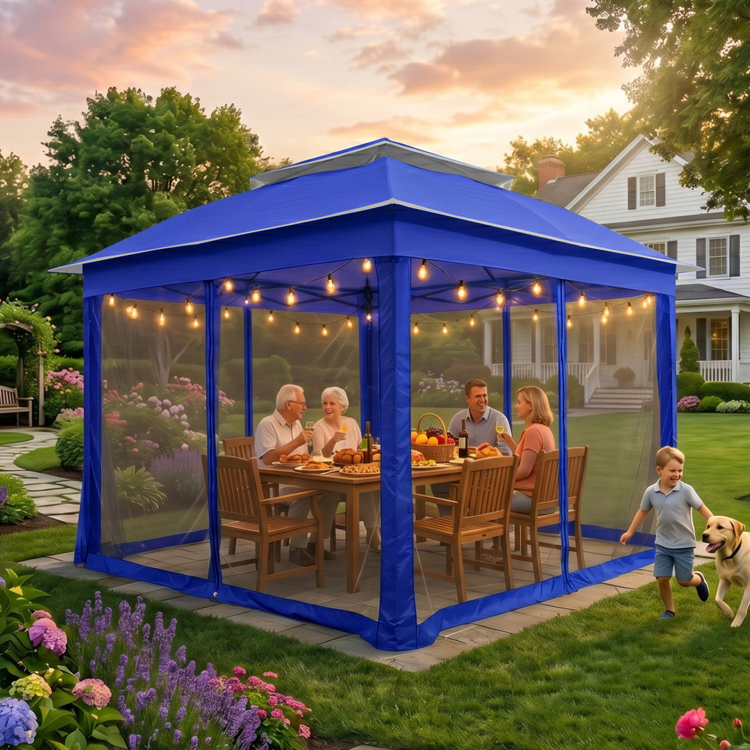 COOS BAY 11x11 Pop Up Gazebo with Mesh Netting