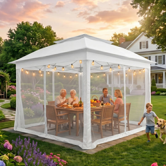 COOS BAY 11x11 Pop Up Gazebo with Mesh Netting