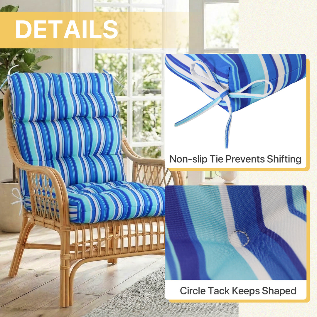 COOS BAY Outdoor Chair Cushions High Back 46x22 Inch, 2 Pack