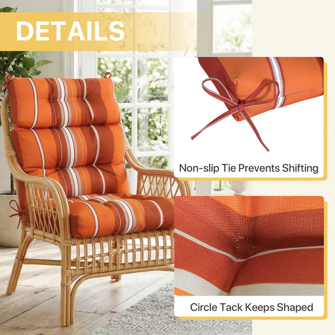 COOS BAY Outdoor Chair Cushions High Back 46x22 Inch, 2 Pack