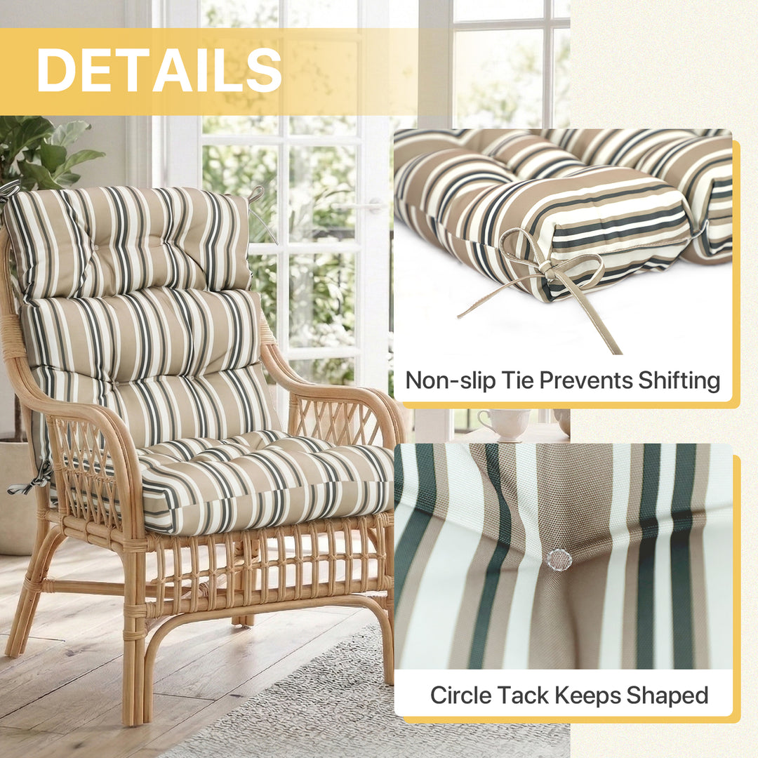 COOS BAY Outdoor Chair Cushions High Back 46x22 Inch, 1 Pack