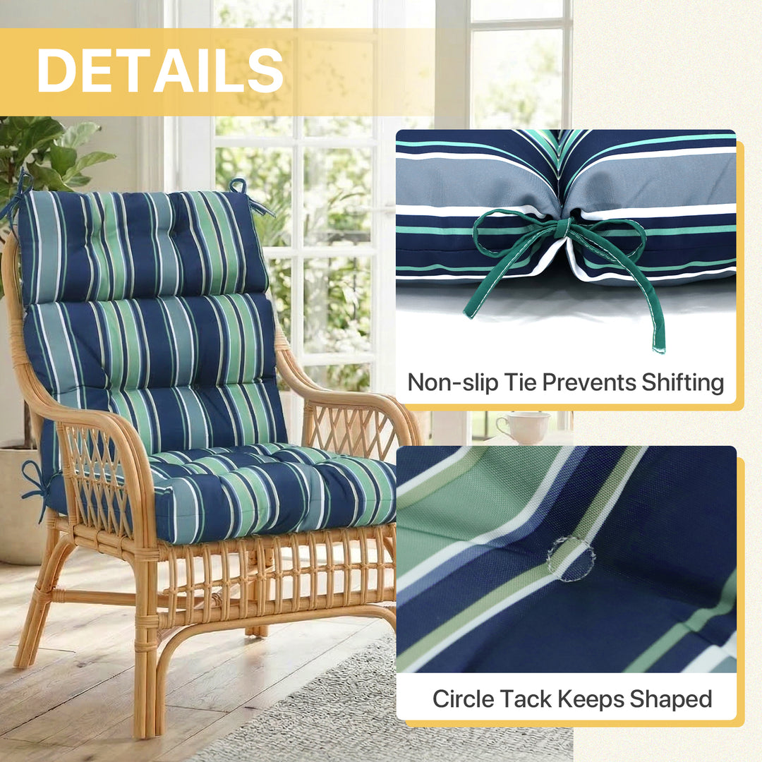 COOS BAY Outdoor Chair Cushions High Back 46x22 Inch, 2 Pack