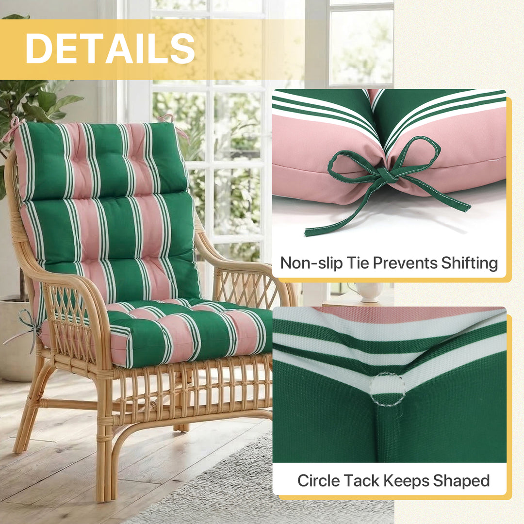 COOS BAY Outdoor Chair Cushions High Back 46x22 Inch, 2 Pack