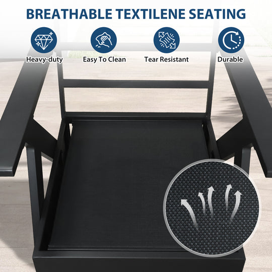 COOS BAY Iron Luxe Modern Outdoor 5 Piece Patio Furniture Set