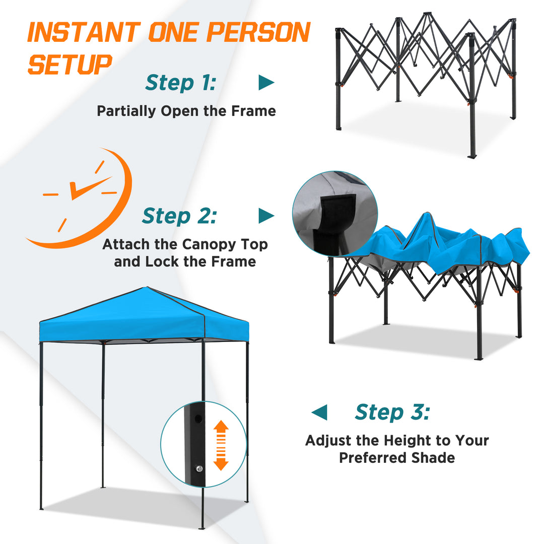 COOS BAY Pop Up Canopy Tent 6x4