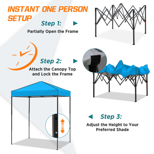 COOS BAY Pop Up Canopy Tent 6x4