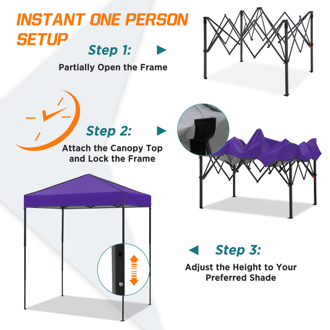COOS BAY Pop Up Canopy Tent 6x4