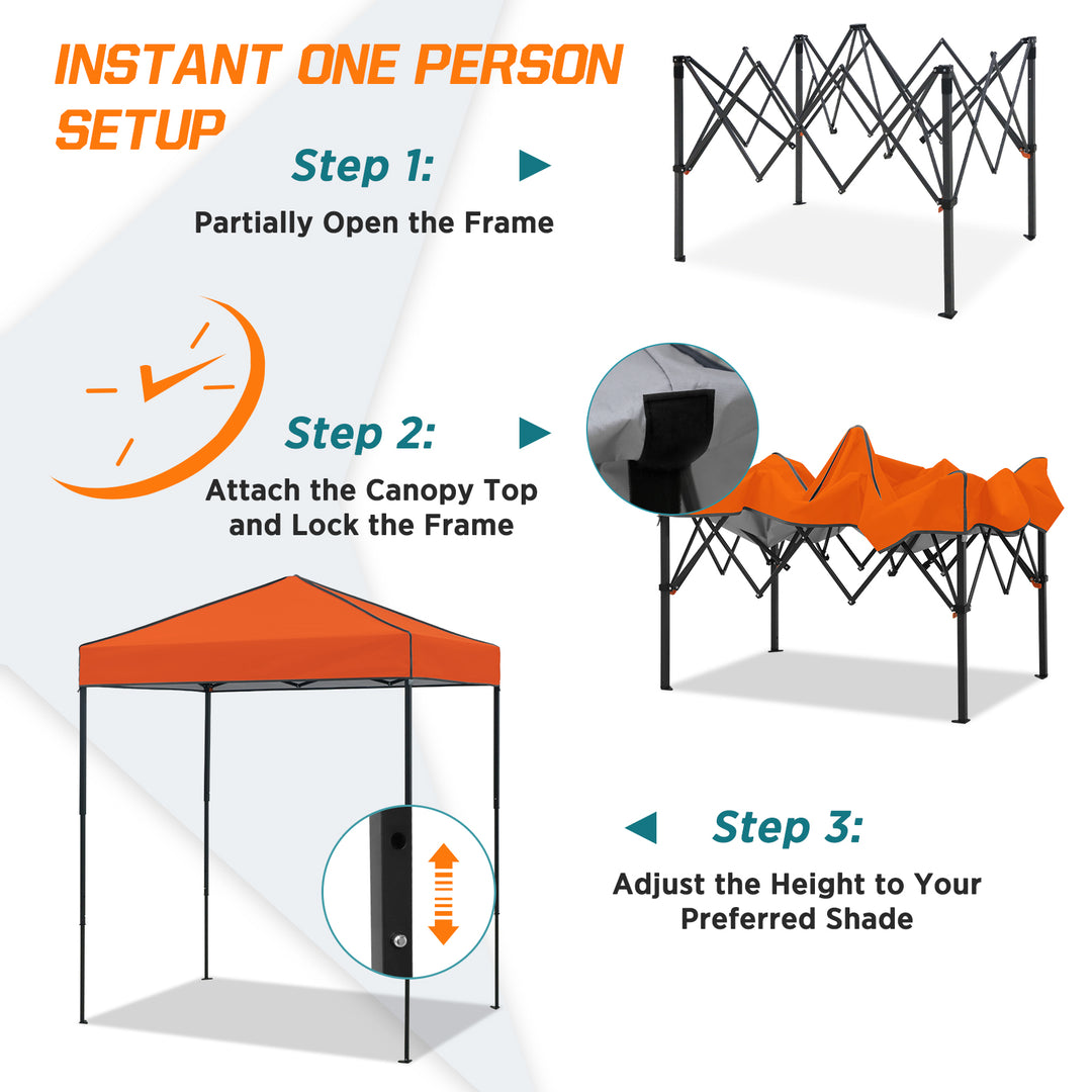 COOS BAY Pop Up Canopy Tent 6x4