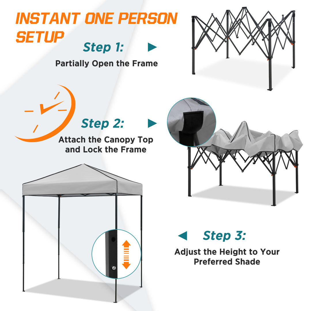 COOS BAY Pop Up Canopy Tent 6x4