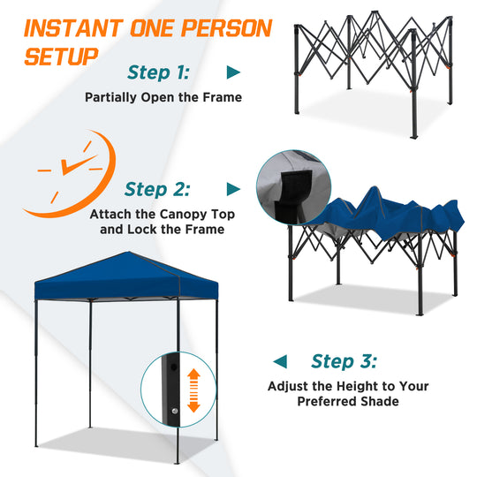 COOS BAY Pop Up Canopy Tent 6x4