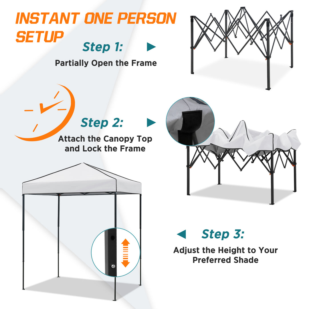 COOS BAY Pop Up Canopy Tent 6x4