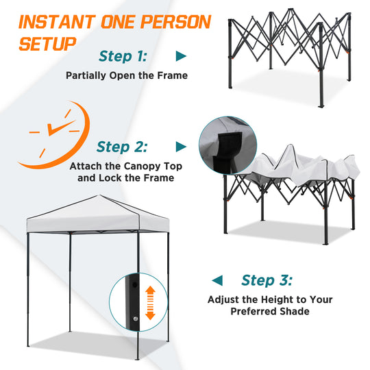 COOS BAY Pop Up Canopy Tent 6x4