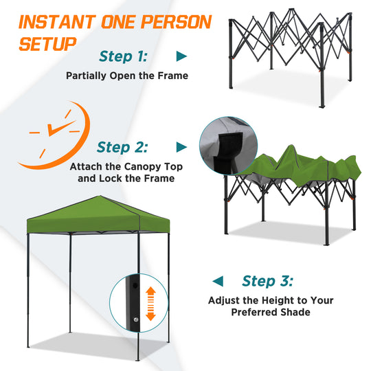 COOS BAY Pop Up Canopy Tent 6x4