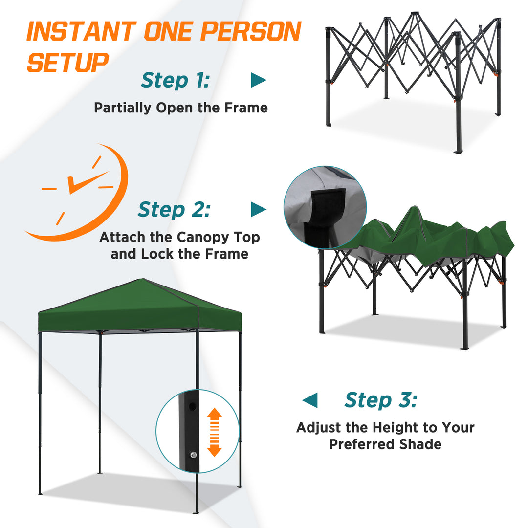 COOS BAY Pop Up Canopy Tent 6x4