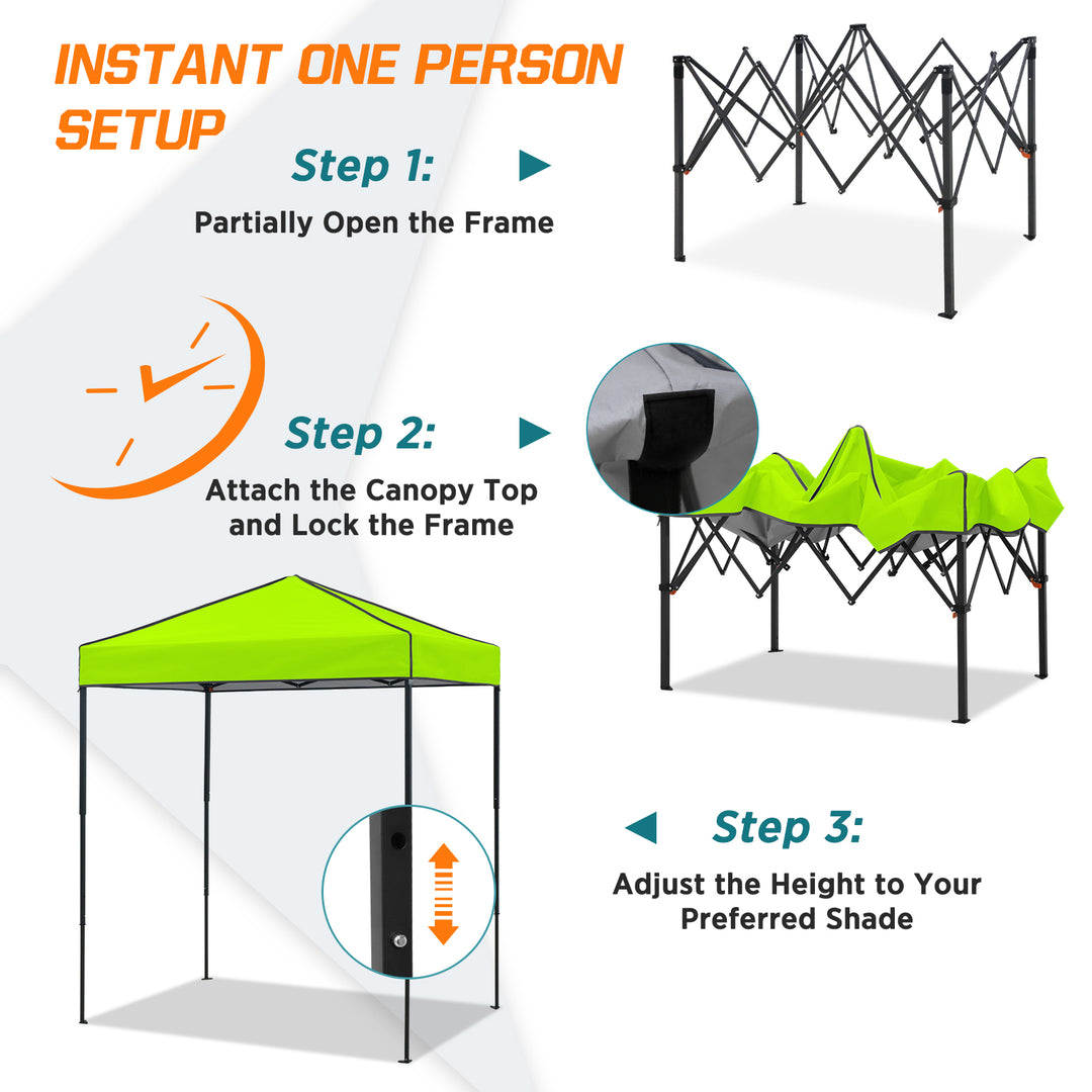 COOS BAY Pop Up Canopy Tent 6x4