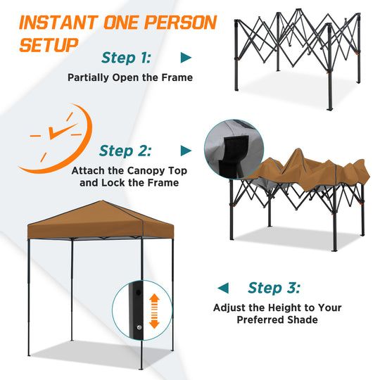 COOS BAY Pop Up Canopy Tent 6x4