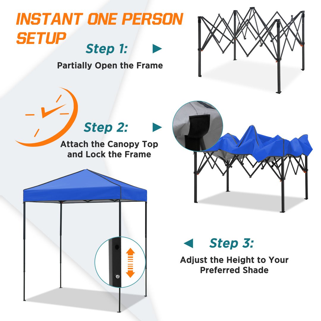 COOS BAY Pop Up Canopy Tent 6x4
