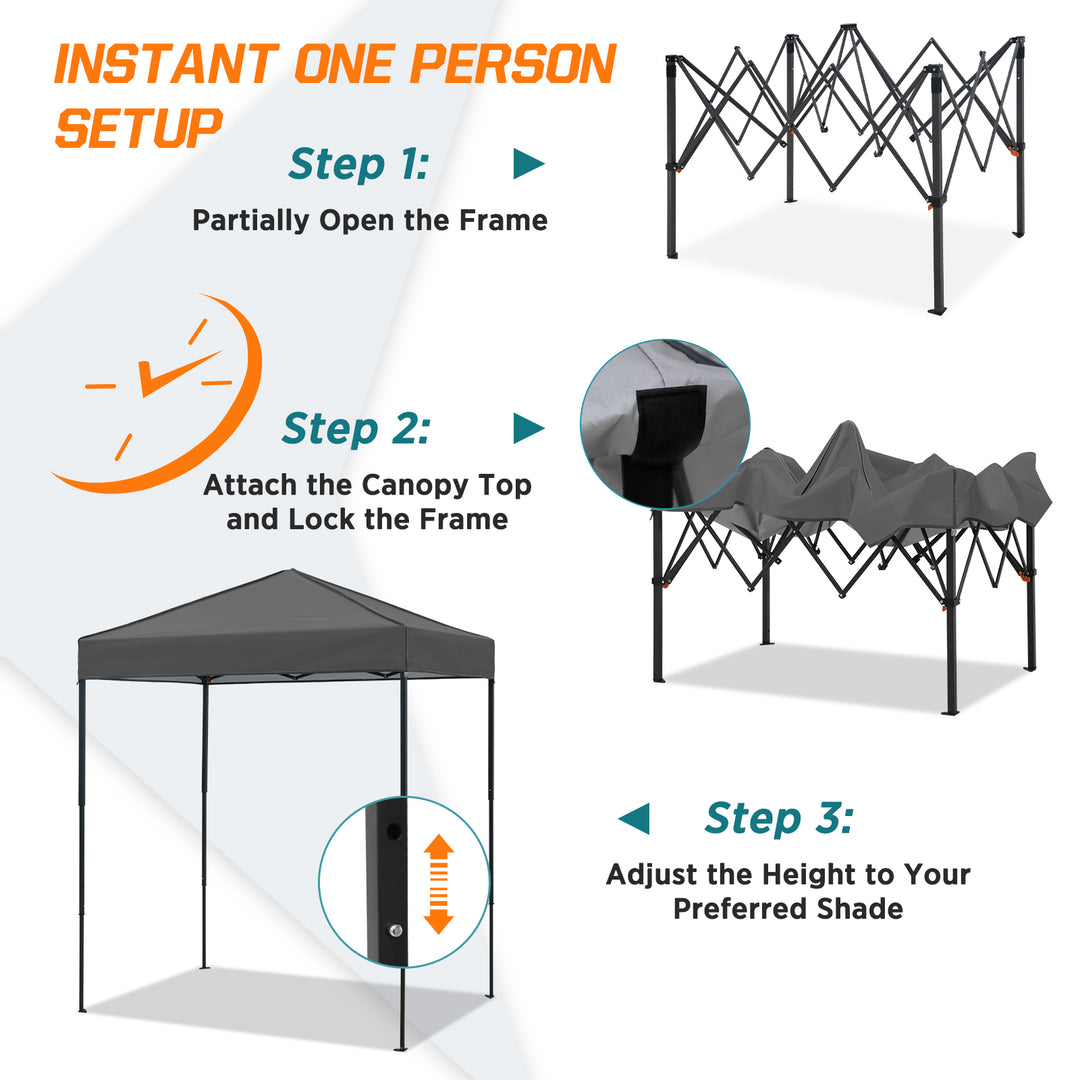 COOS BAY Pop Up Canopy Tent 6x4