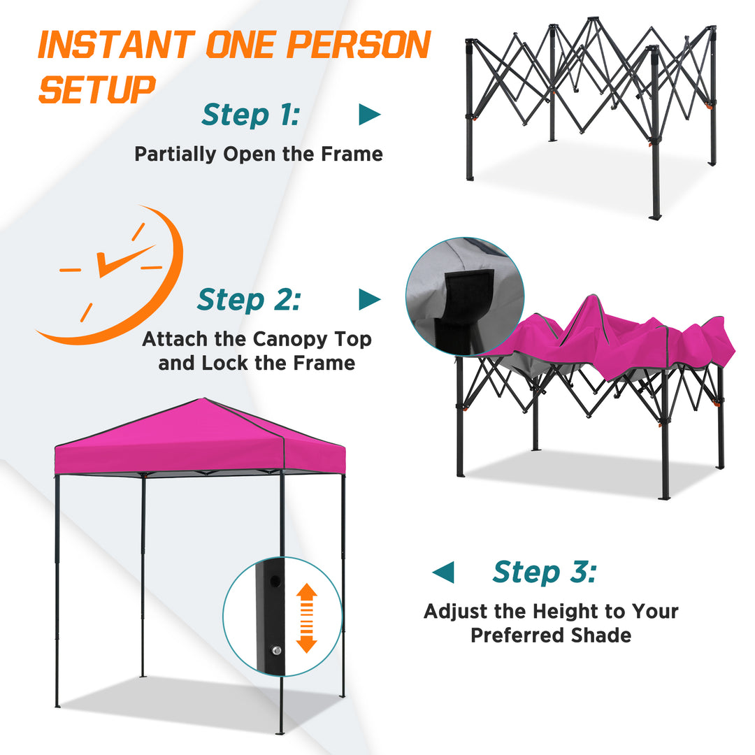 COOS BAY Pop Up Canopy Tent 6x4