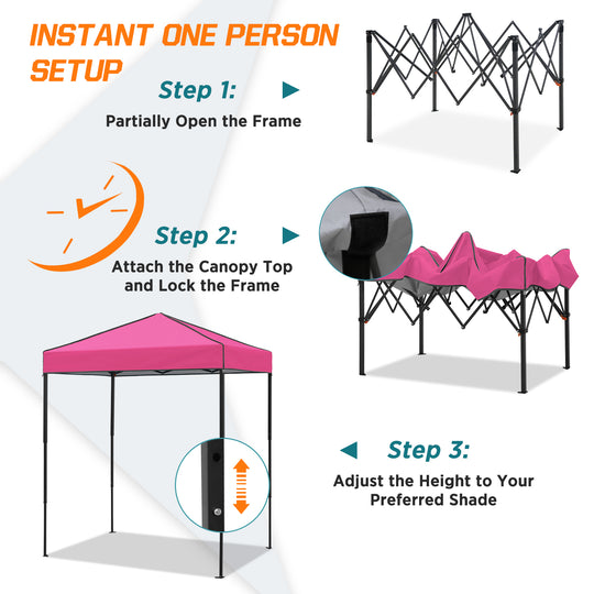 COOS BAY Pop Up Canopy Tent 6x4