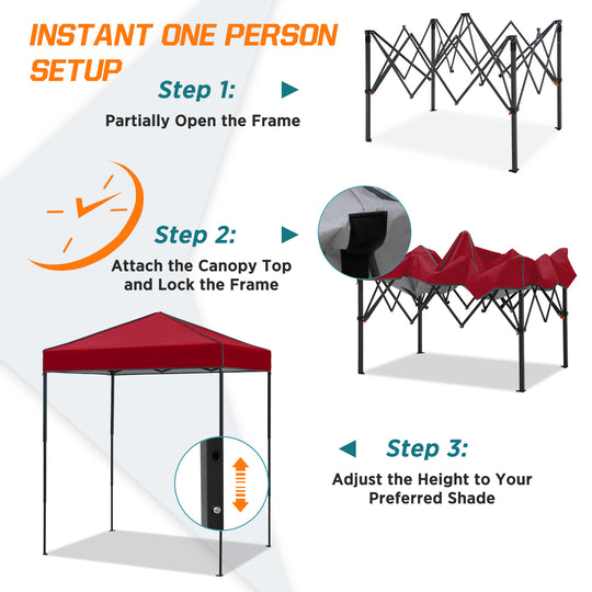 COOS BAY Pop Up Canopy Tent 6x4