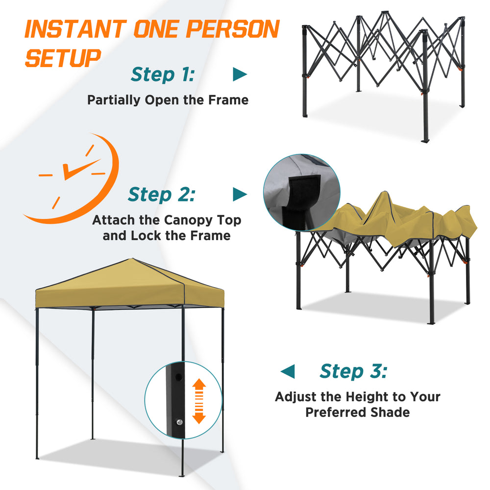 COOS BAY Pop Up Canopy Tent 6x4