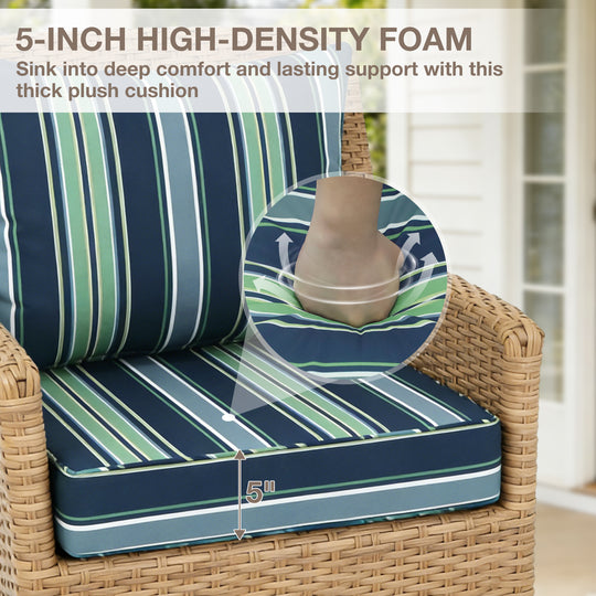 COOS BAY Deep Seat Patio Chair Cushions, 1 Pack