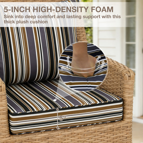 COOS BAY Deep Seat Patio Chair Cushions, 1 Pack