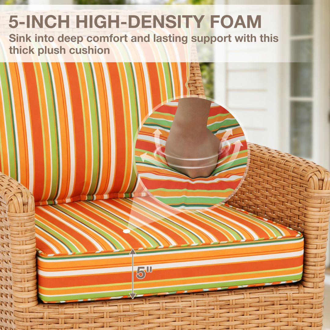 COOS BAY Deep Seat Patio Chair Cushions, 1 Pack