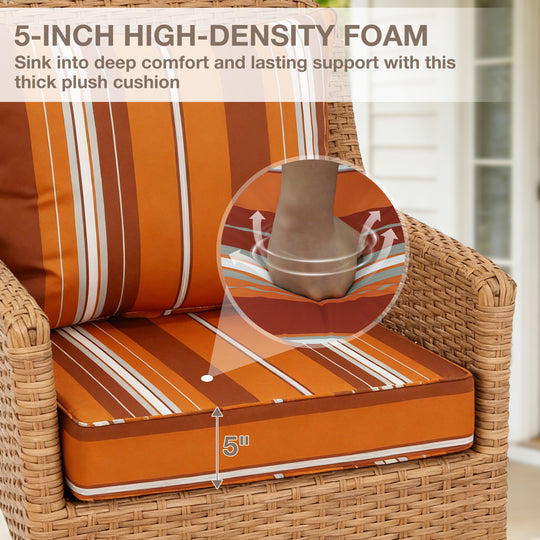COOS BAY Deep Seat Patio Chair Cushions, 1 Pack