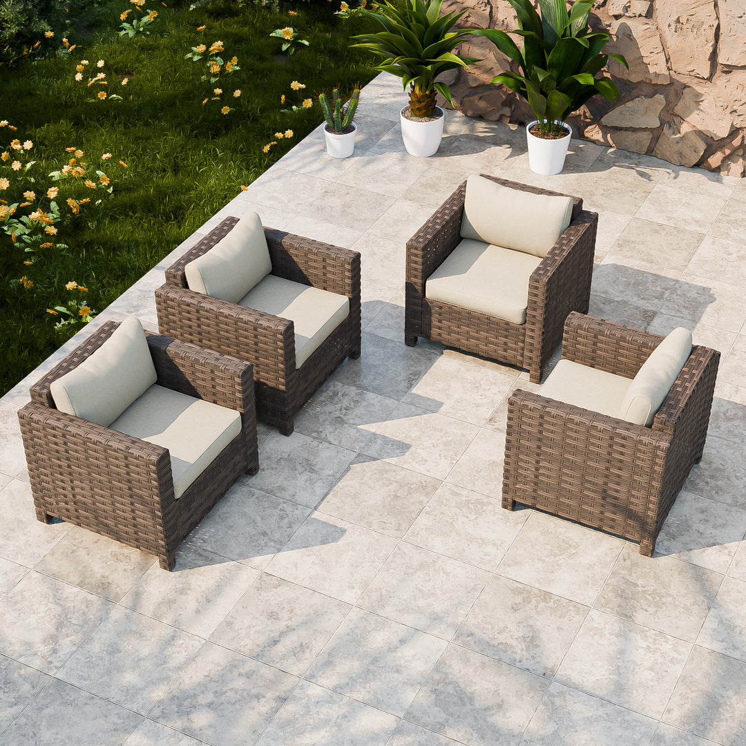 COOS BAY Lanai Chic Outdoor Chair, Set of 1, 2, 4