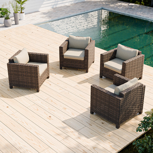 COOS BAY Lanai Chic Outdoor Chair, Set of 1, 2, 4