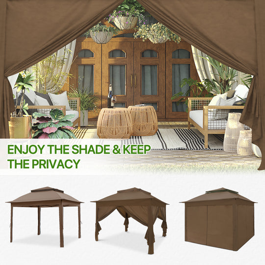 COOS BAY 11x11 Pop Up Gazebo with 4 Sidewalls