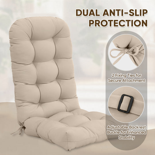 COOS BAY High Back Adirondack Chair Cushions, 49x20x5, Set of 2