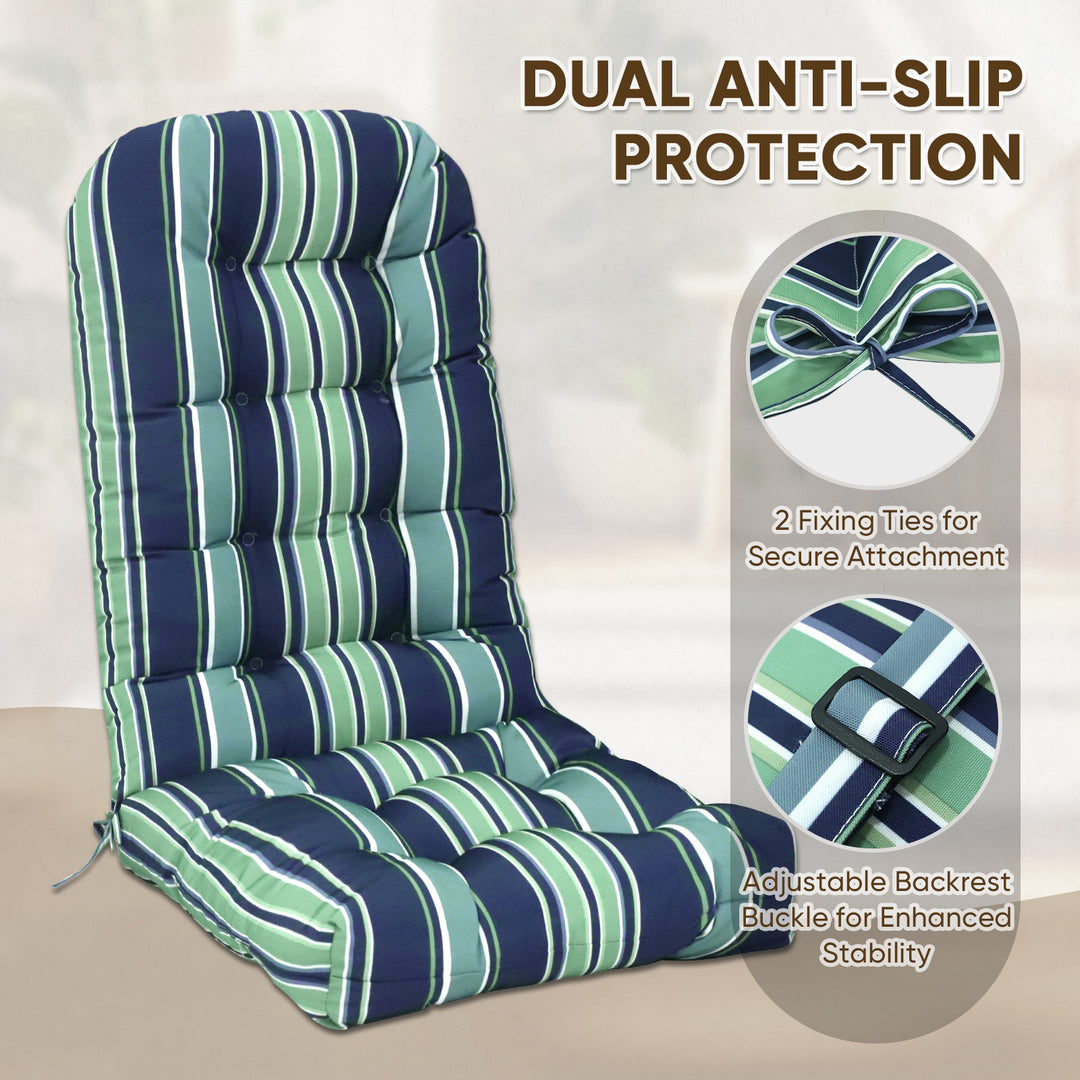 COOS BAY High Back Adirondack Chair Cushions, 49x20x5, Set of 2