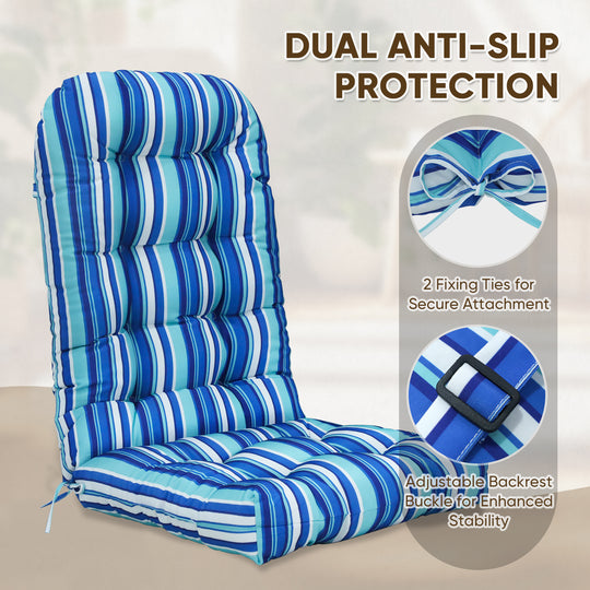 COOS BAY High Back Adirondack Chair Cushions, 49x20x5, Set of 2