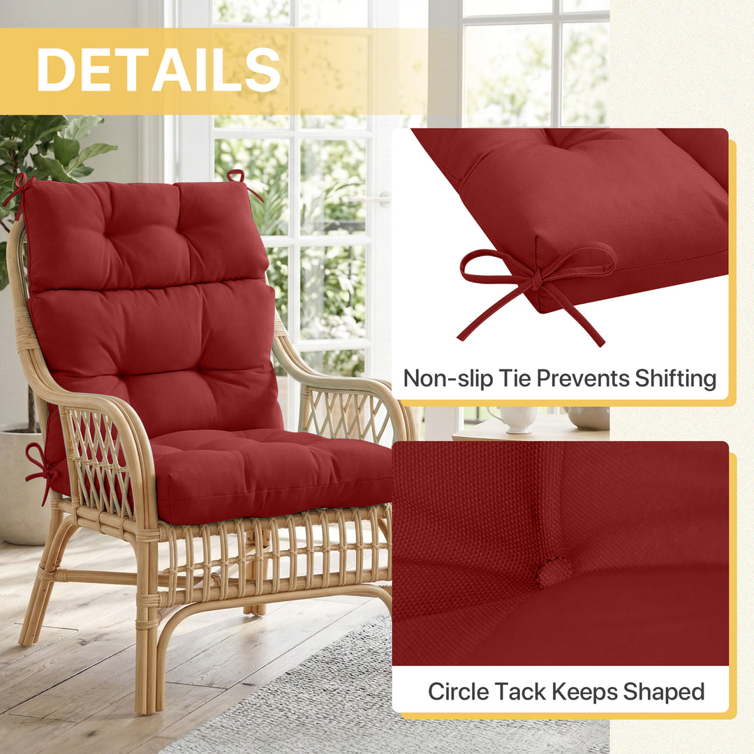 COOS BAY Outdoor Chair Cushions High Back 46x22 Inch, 2 Pack