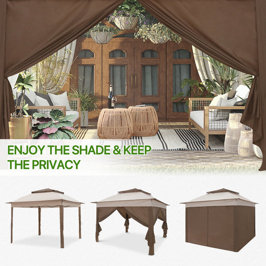 COOS BAY 11x11 Pop Up Gazebo with 4 Sidewalls