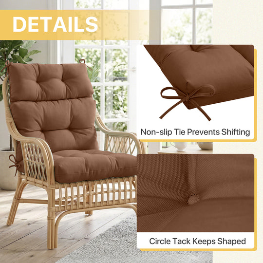 COOS BAY Outdoor Chair Cushions High Back 46x22 Inch, 2 Pack