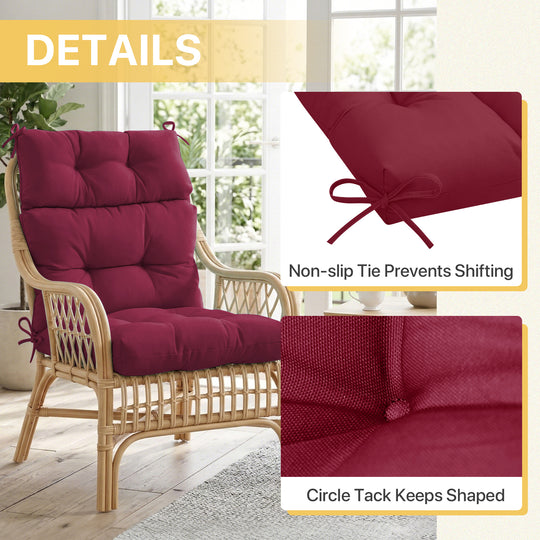 COOS BAY Outdoor Chair Cushions High Back 46x22 Inch, 1 Pack