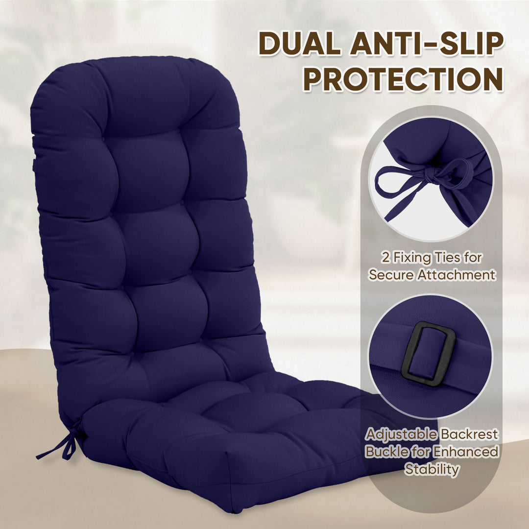 COOS BAY High Back Adirondack Chair Cushions, 49x20x5, Set of 2