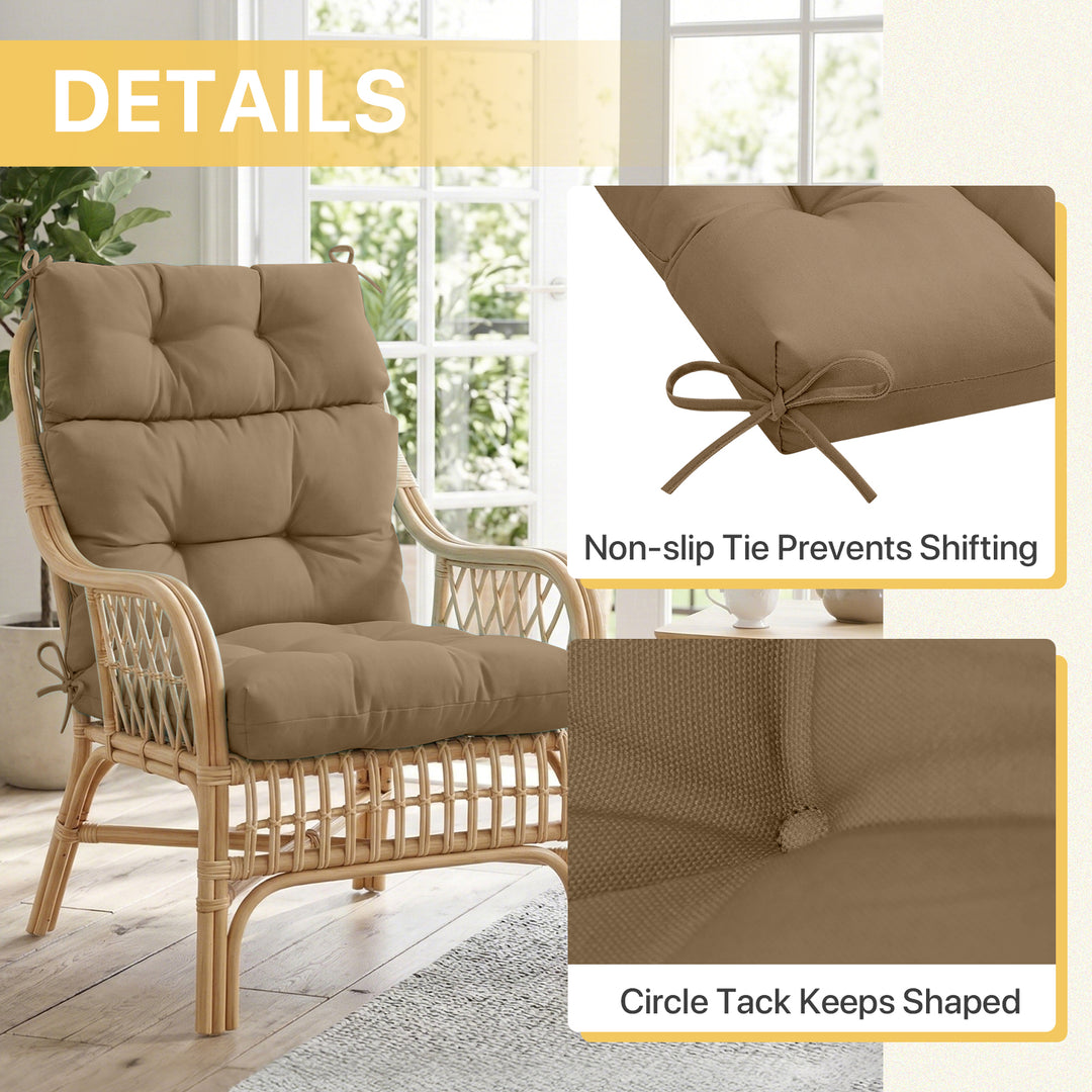 COOS BAY Outdoor Chair Cushions High Back 46x22 Inch, 2 Pack