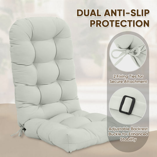 COOS BAY High Back Adirondack Chair Cushions, 49x20x5, Set of 2